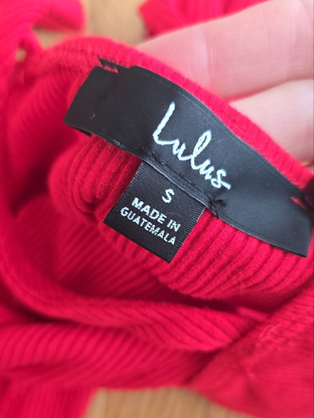 Lulu's Red Ribbed One-Piece - Picture 8 of 8